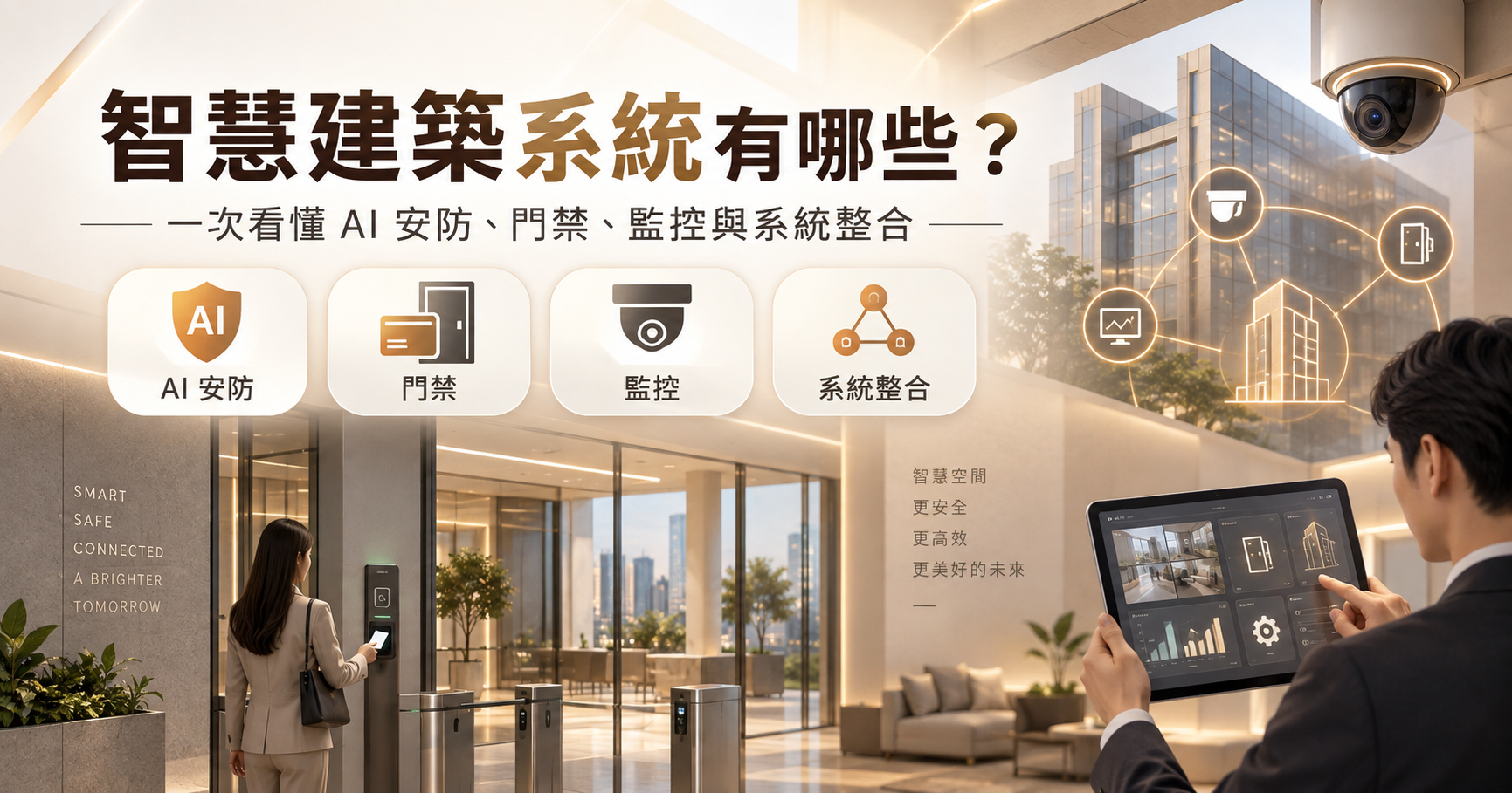 智慧建築系統有哪些？一次看懂 AI 安防、門禁、監控與系統整合